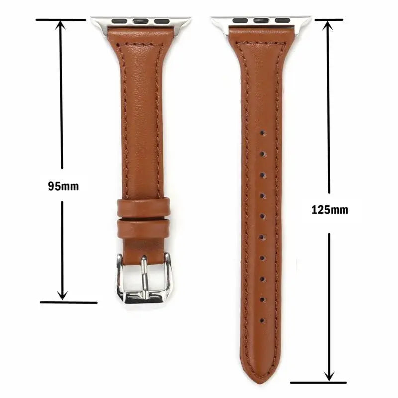 Slim leather strap for Apple Watch band ultra-2 49mm series 7 8 9 41mm/45mm 38mm/42mm Wrist bracelet iWatch SE 6 5 4 3 40mm/44mm Pinnacle Luxuries