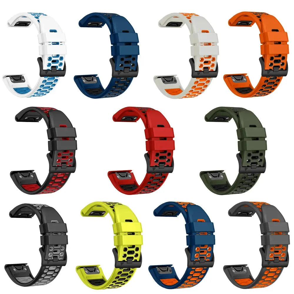 22 26MM Silicone Watchband Strap for Garmin Fenix 7/7Pro/7X/6X/6 Pro/5X/5 Plus/Epix/Forerunner WristStrap Replaceable Bracelet Pinnacle Luxuries