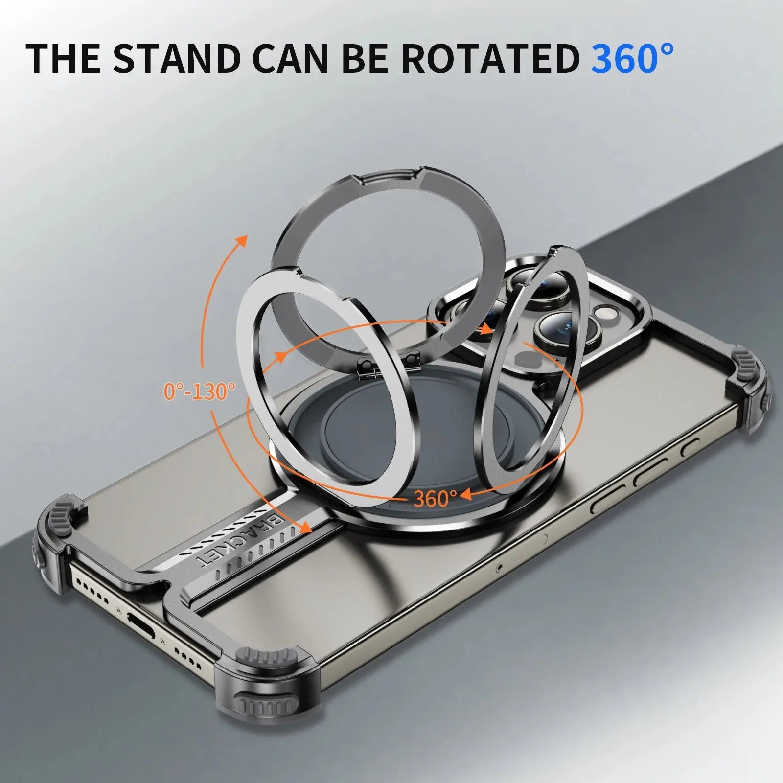 Luxury Titanium Alloy Bumper Phone Case For iPhone 12 13 14 15 16 Pro Max 16Plus 16Pro Metal Magnetic 360° Stand Rimless Cover Pinnacle Luxuries