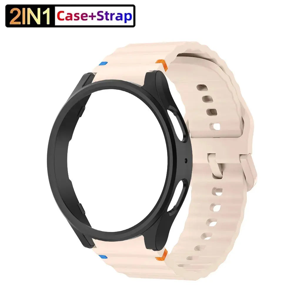 Ultimate 2-in-1 Silicone Strap & Protective Case for Samsung Galaxy Watch 7