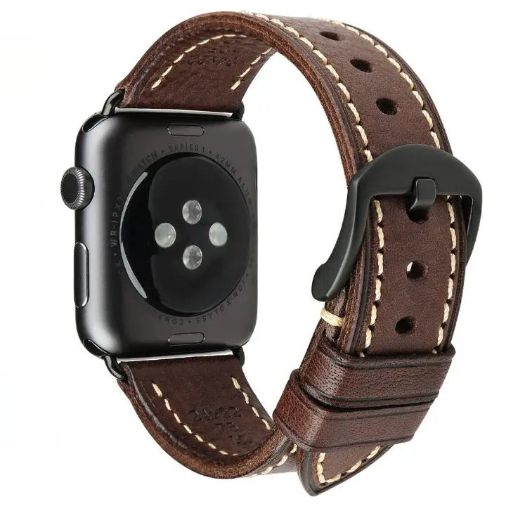Italian Calfskin Genuine Leather Band For Apple Watch - Pinnacle Luxuries